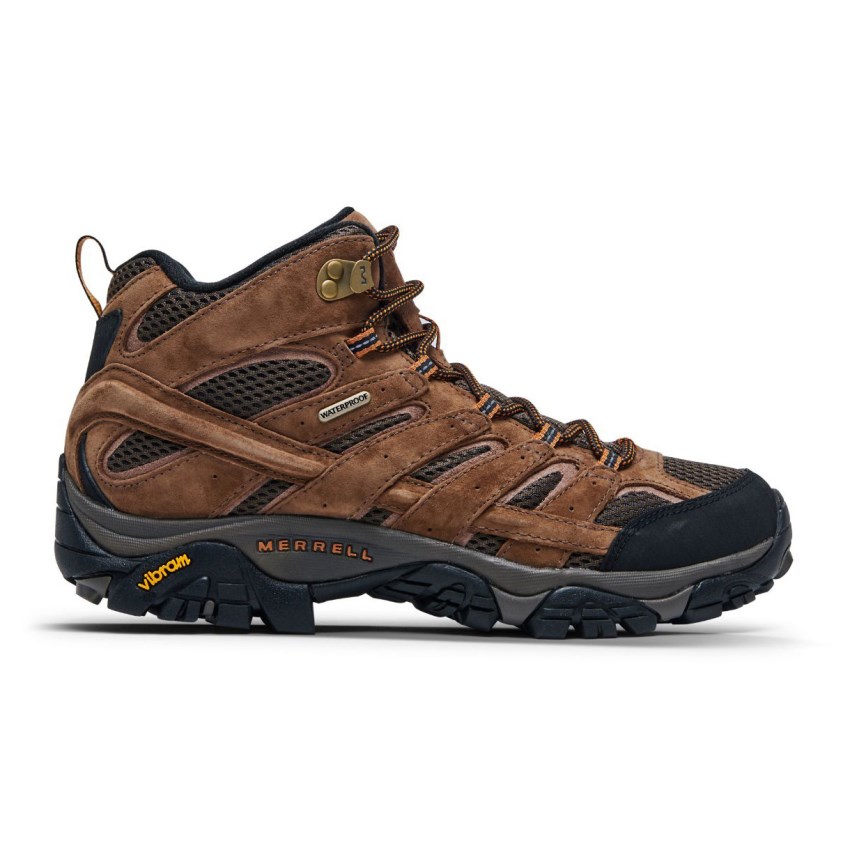 Chaussures Randonnée Merrell Moab 2 Mid Waterproof Marron Homme | T.L.PVVM